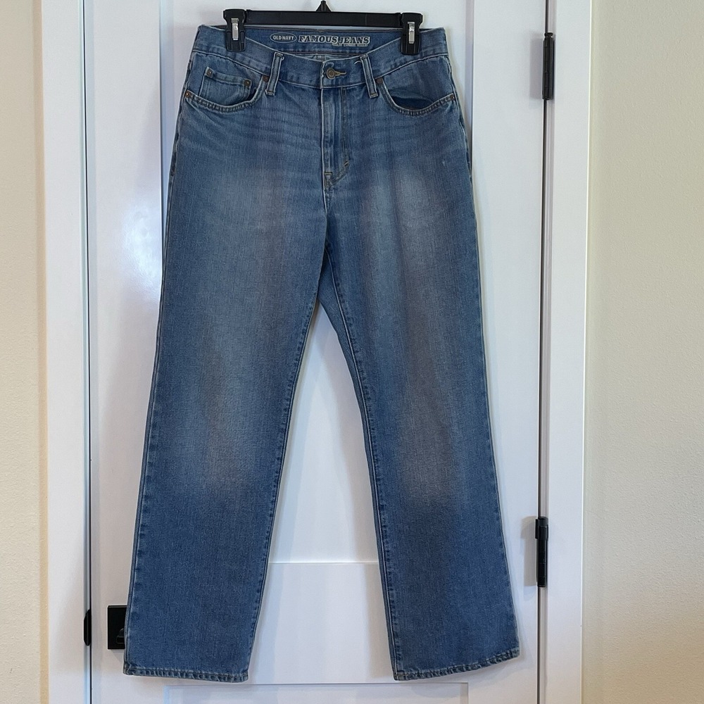OLD NAVY Mens Famous Jeans Standard Regular Blue‎ Straight Denim 32x29 Med Wash
